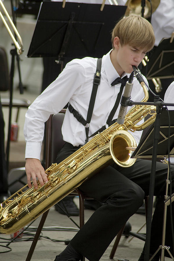 Saxophone Player In Valpo Photograph
