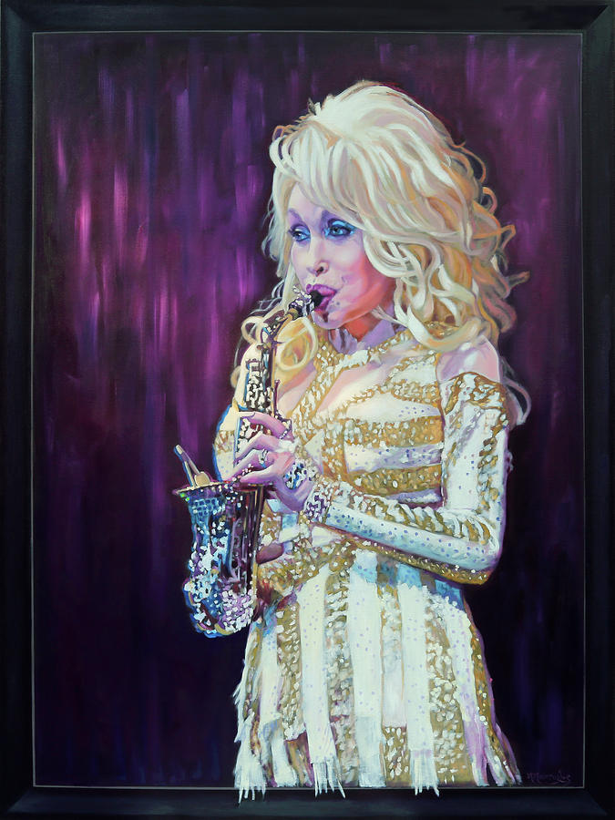 Saxy Dolly Painting by Maria Modopoulos