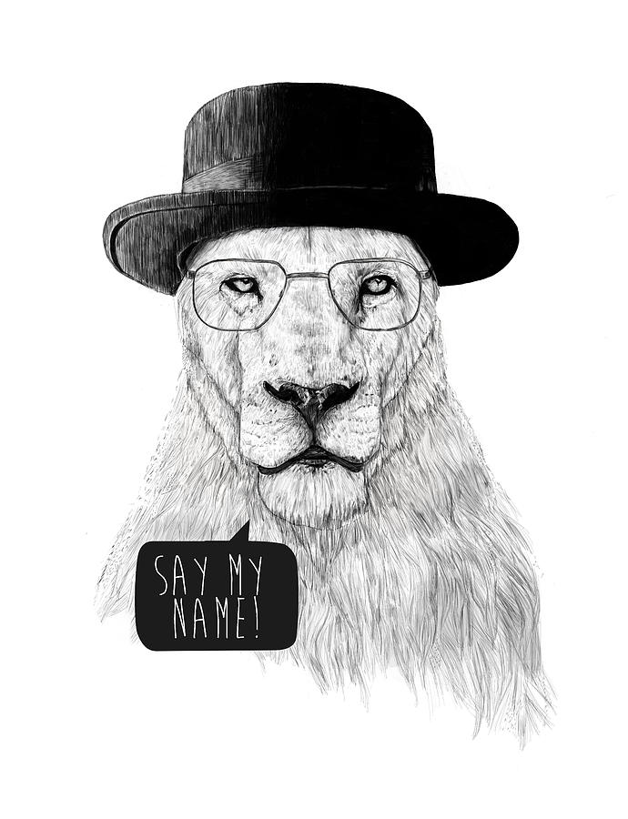 Lion Mixed Media - Say my name by Balazs Solti