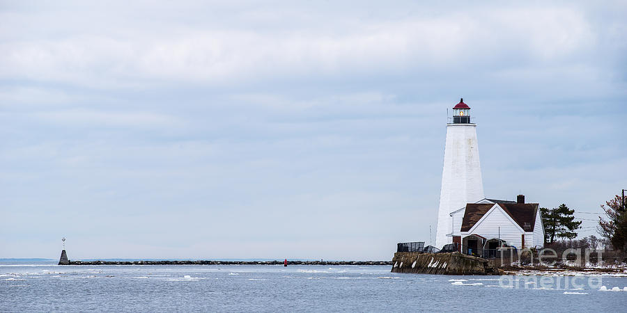 Saybrook Vista - Lighthouse on Long Island Sound Photograph by JG Coleman