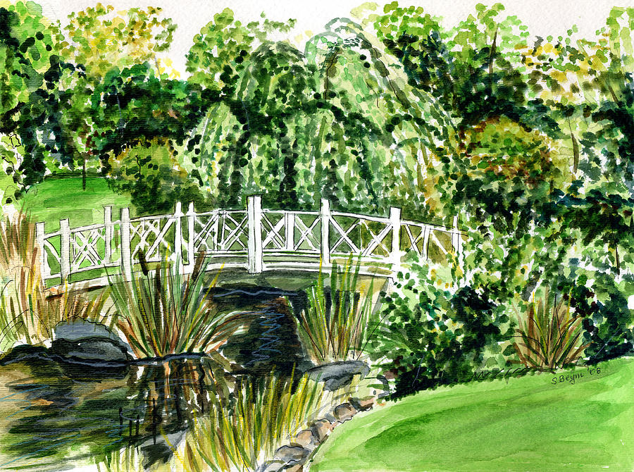 Sayen Bridge Painting by Clara Sue Beym