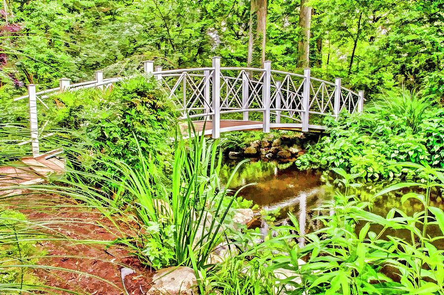 Sayen Gardens Hamilton Nj Spring Bridge Photograph By Geraldine Scull