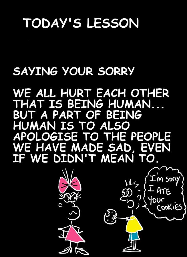 Card Digital Art - Saying Sorry by Michael Monroe