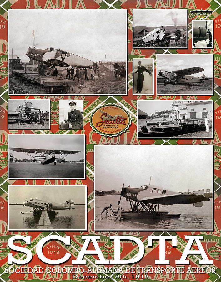 SCADTA Airline Poster Photograph by Jeff Phillippi