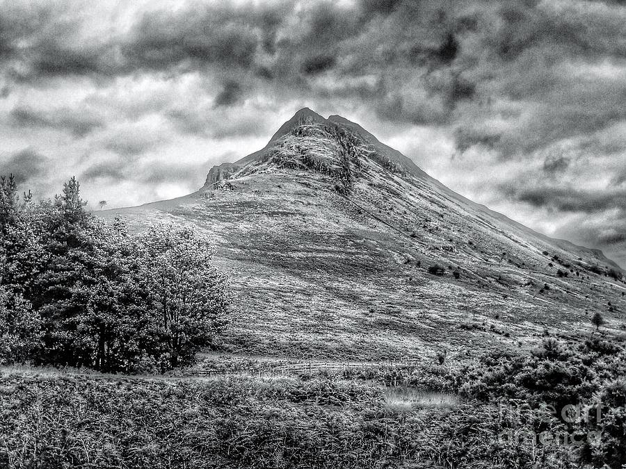 Scafell Pike in Greyscale Photograph by Joan-Violet Stretch