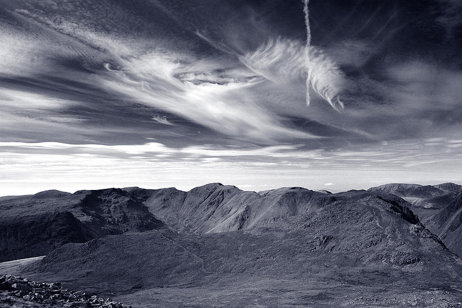 Mountain Photograph - Scafell scape by Dave Perks