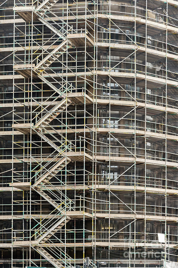 Scaffolding Surrounding Building Photograph by Antony McAulay
