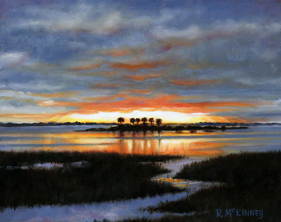 Sunset Painting - Scallop Country by Rick McKinney