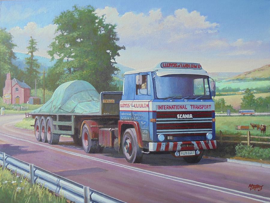 Scania Lloyds of Ludlow Painting by Mike Jeffries