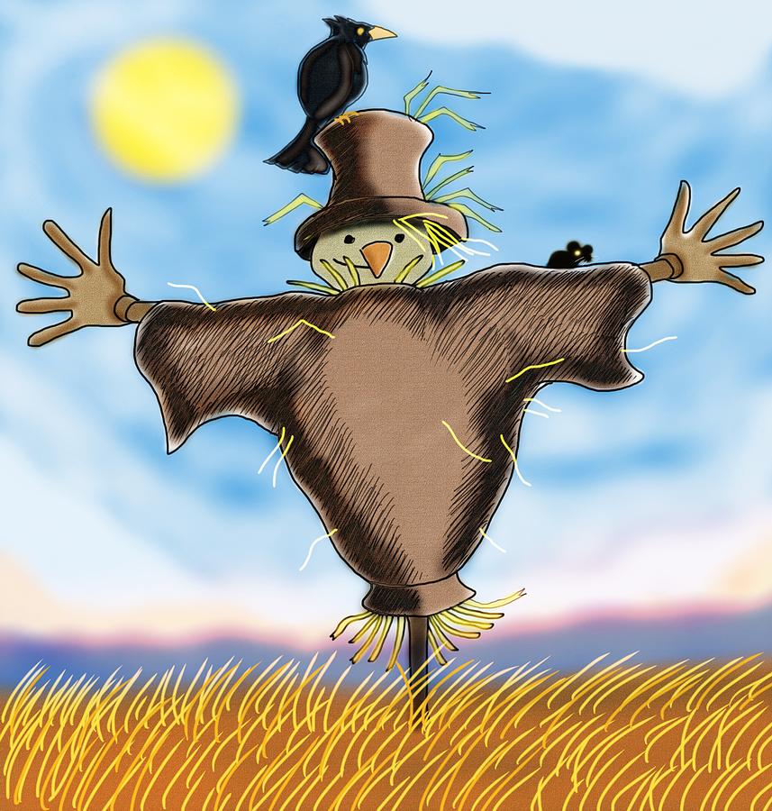 Scarecrow Digital Art by Grant Wilson