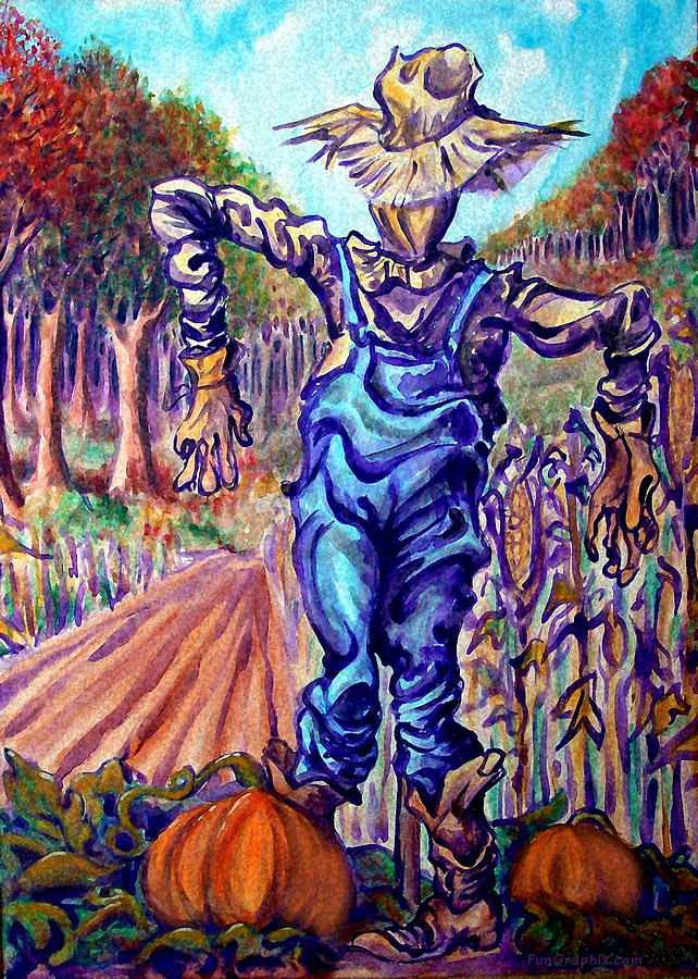 Scarecrow Painting by Kevin Middleton