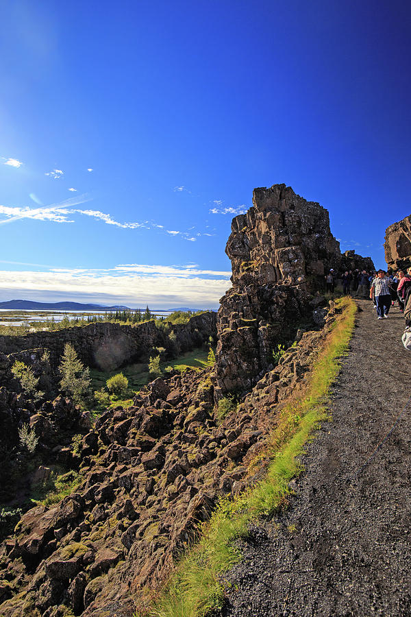 Scared earth at the Mid-Atlantic Rise in Thingvellir, Iceland Photograph by Allan Levin