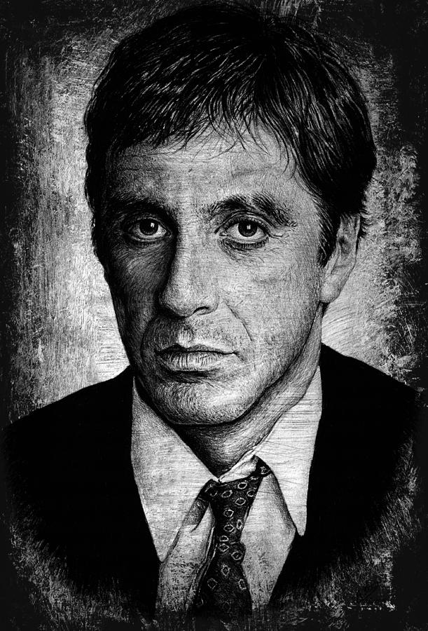 Scarface Drawing - Scarface  by Andrew Read