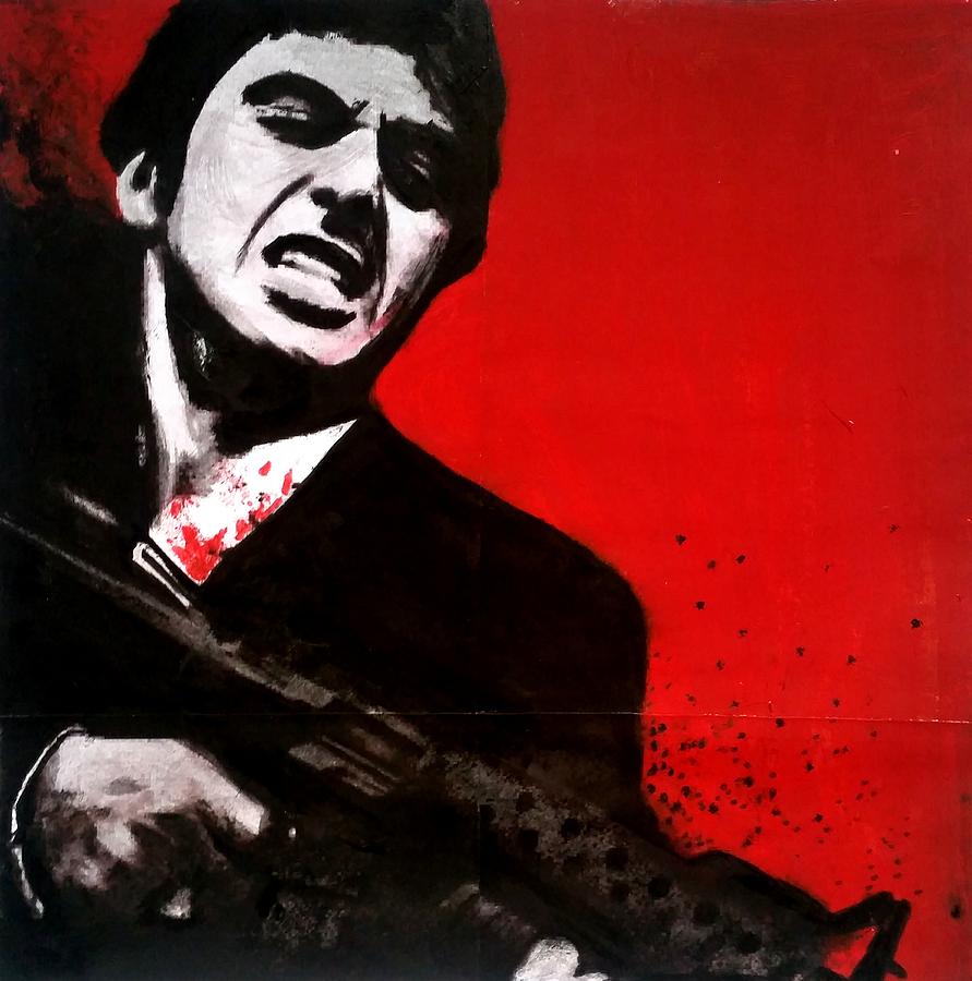 Scarface Painting - Scarface by Tom Miskell