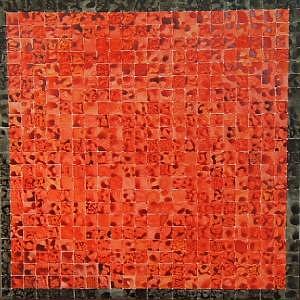 Scarlet Grid Painting by Ben Mitchell Scarlet Grid Painting by Ben Mitchell
