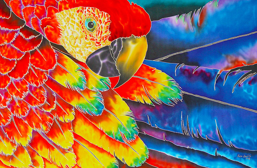 Exotic Bird Painting - Scarlet Macaw by Daniel Jean-Baptiste