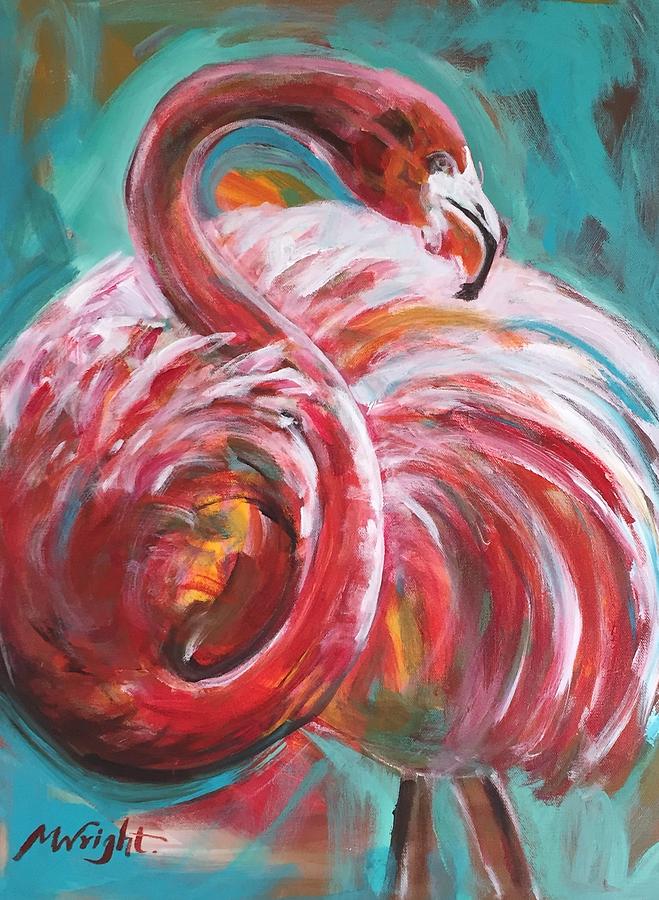 Scarlet Plumage Painting by Molly Wright - Pixels