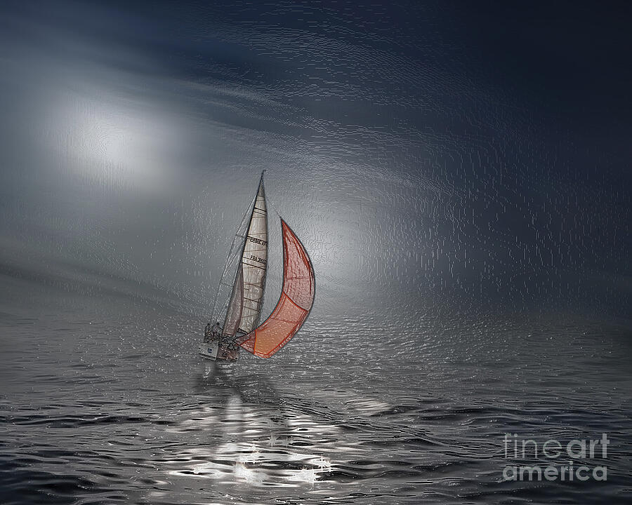 Scarlet Sail Photograph by Landscape Ocean - Fine Art America