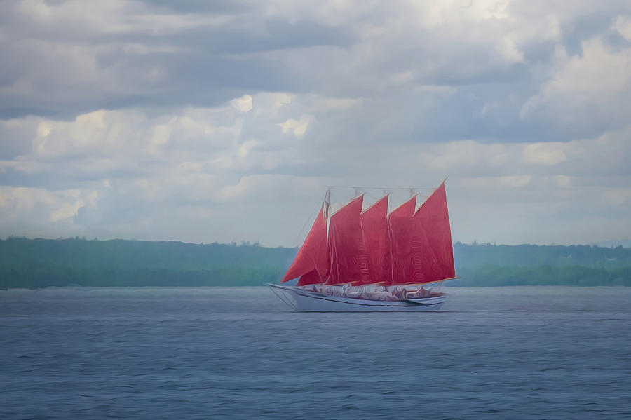 Scarlet Sails Photograph by Elvira Pinkhas