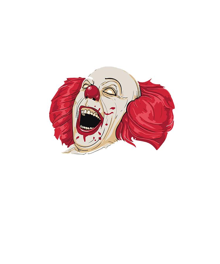 Scary Clown Halloween IT Digital Art by Tanya Soh | Fine Art America