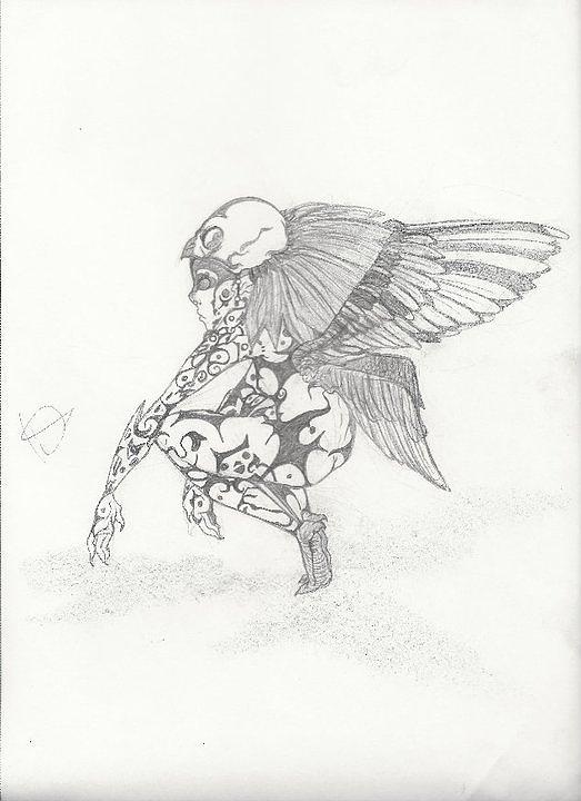 Fairy Drawing - Scary Fairy by Crystal Guzman