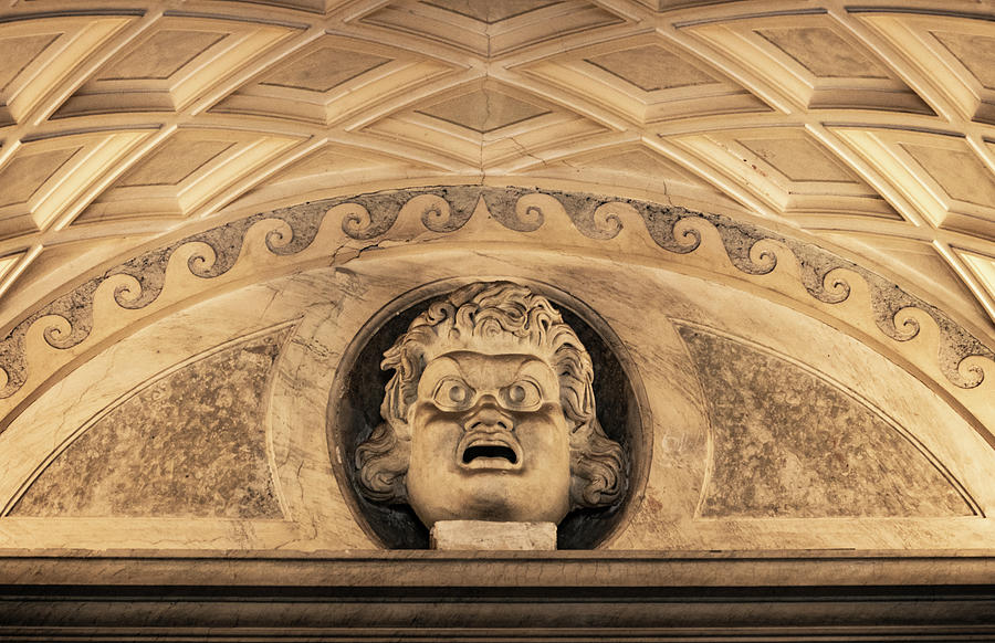 Scary Head above Vatican Door Photograph by Carolyn Derstine