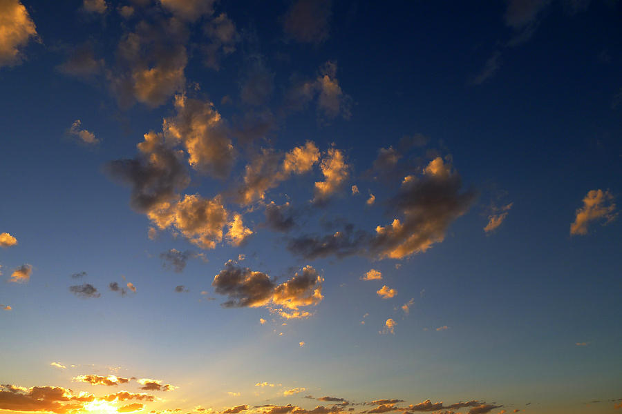 Scattered Clouds at Sunset Photograph by Paul Cutright