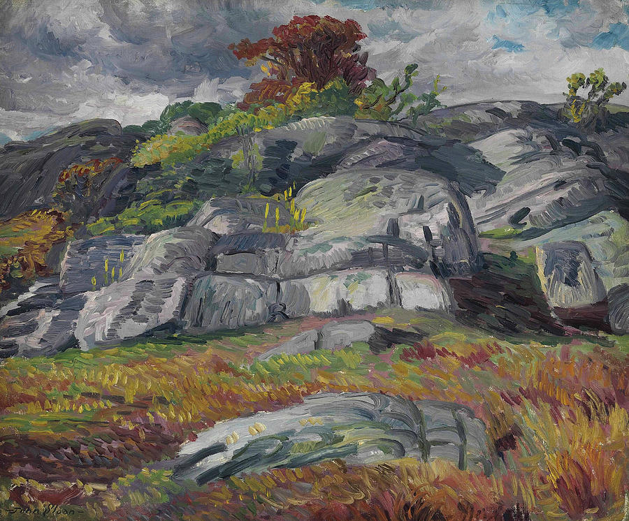 Tree Painting - Scavengers Rocks by John Sloan