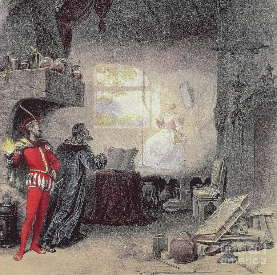 Faust Painting - Scene from Faust by Gounod by Unknown