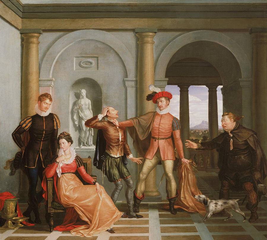 Scene from Shakespeares The Taming of the Shrew Painting by Washington Allston Scene from Shakespeares The Taming of the Shrew Painting by Washington Allston