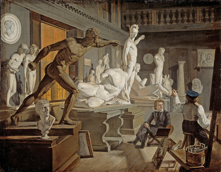 Knud Baade Painting - Scene from the Academy in Copenhagen by Knud Baade