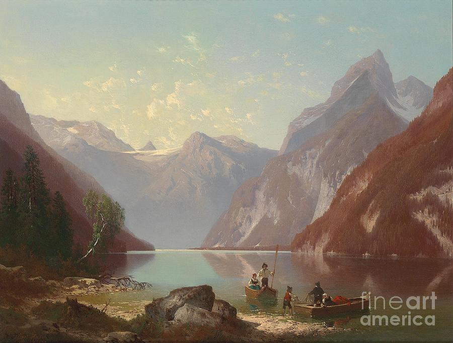 Scene from the Koenigssee Painting by Celestial Images