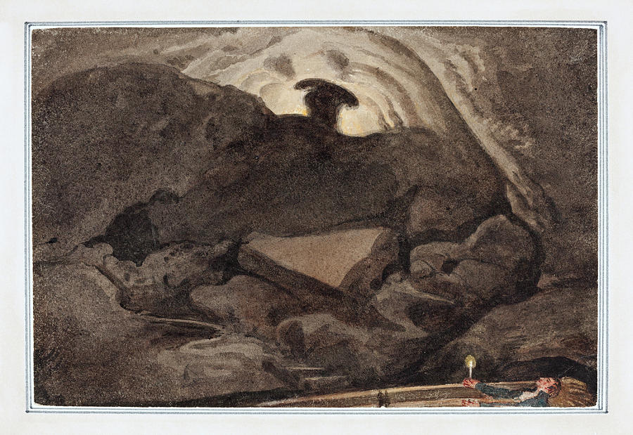 Scene in a Cave Painting by George Cumberland