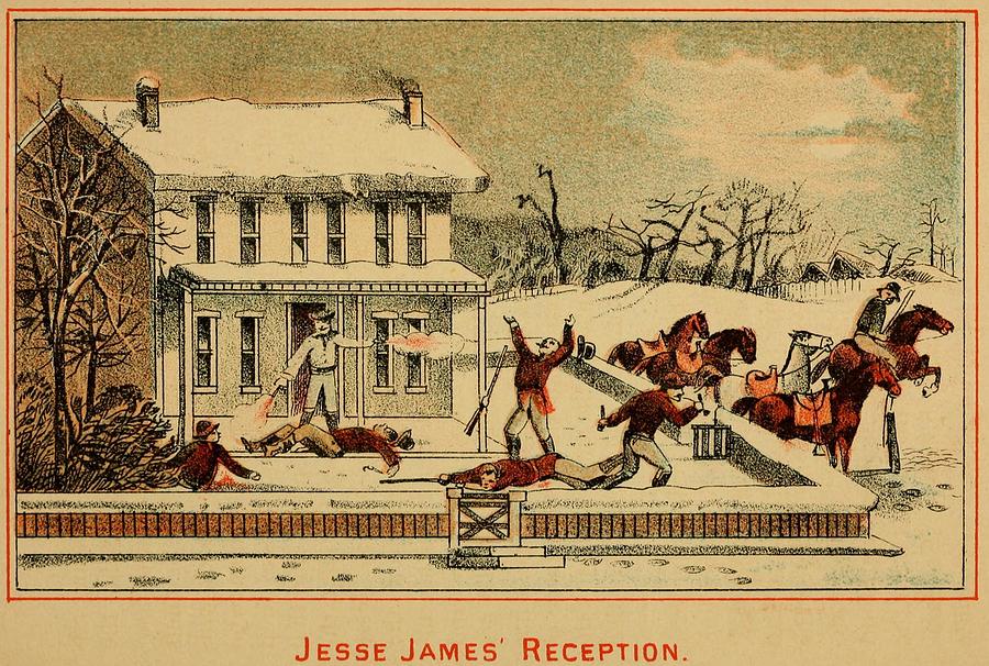 Scene Of Jesse James Shooting Six Men Photograph by Everett Scene Of Jesse James Shooting Six Men Photograph by Everett