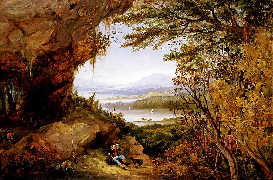 James Hamilton Painting - Scene on the Hudson. Rip Van Winkle by James Hamilton