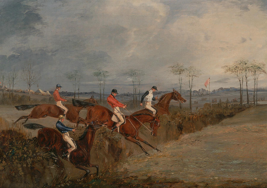 Scenes From a Steeplechase - Another Hedge Painting by Henry Thomas Alken