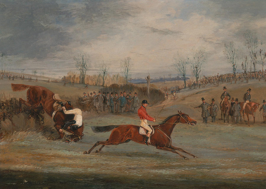 Scenes from a Steeplechase - Near the Finish Painting by Henry Thomas Alken
