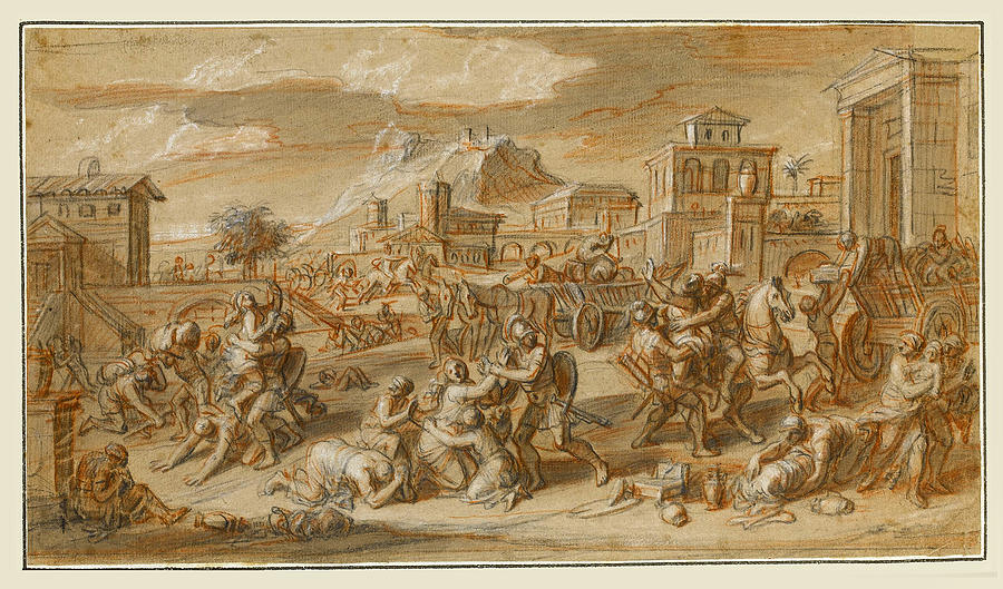 Scenes from the Life of Alexander the Great 9 Drawing by Francois Verdier