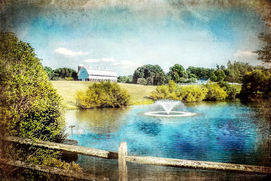 Scenic Barn and Pond Landscape Photograph by Melissa Bittinger