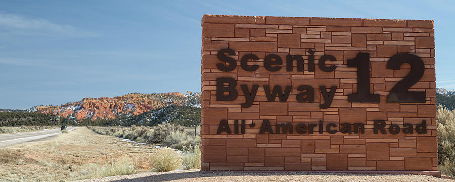 Scenic Byway 12 Sign Utah Photograph