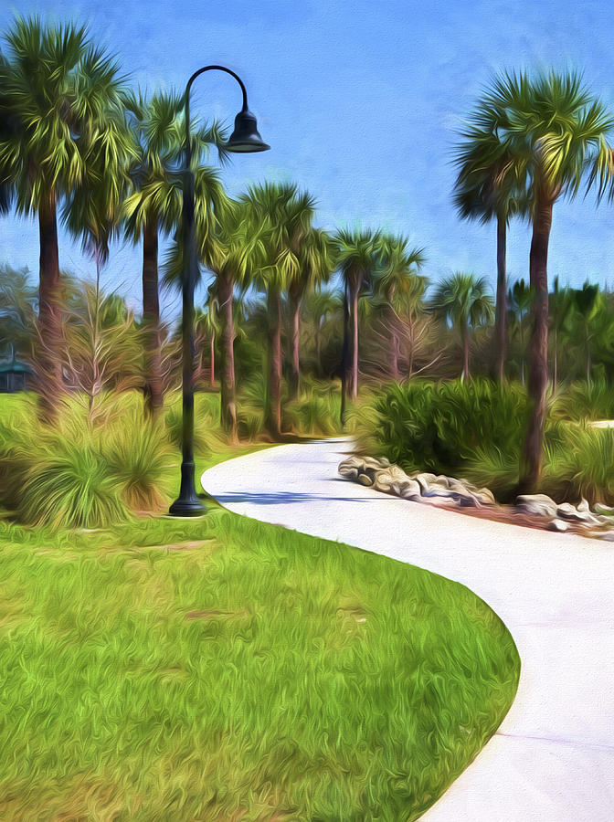 Scenic Curving Path Digital Art