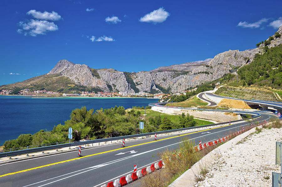Scenic Dalamtian road by the sea in Omis view Photograph by Brch Photography