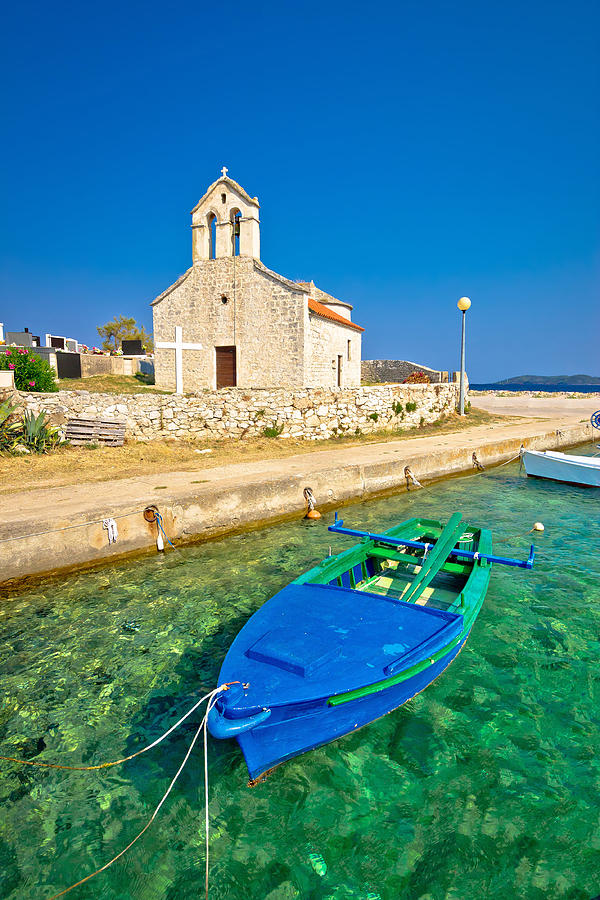 Scenic dalmatian chapel by the sea  Photograph by Brch Photography