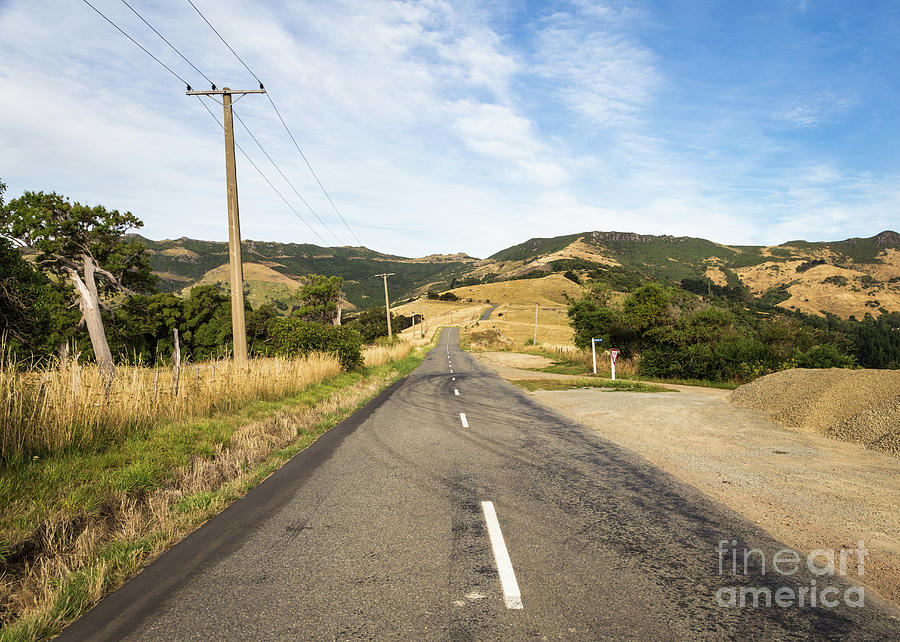 Scenic drive, the summit road, near Akaroa in the Banks peninsul Photograph by Didier Marti