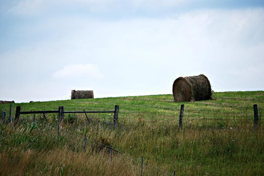 Scenic Haybales #1 Photograph by Barbara Woodson - Fine Art America