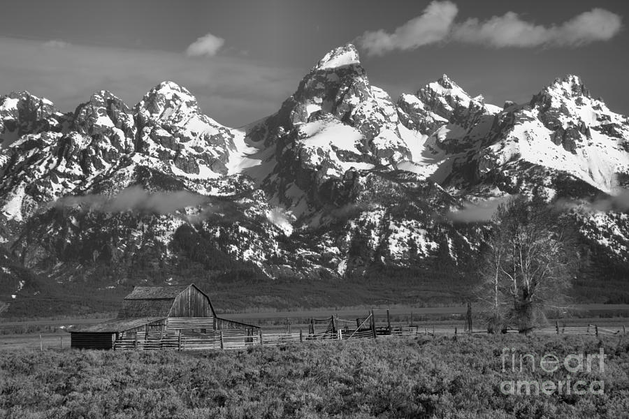 Scenic Mormon Homestead Black And White Photograph by Adam Jewell