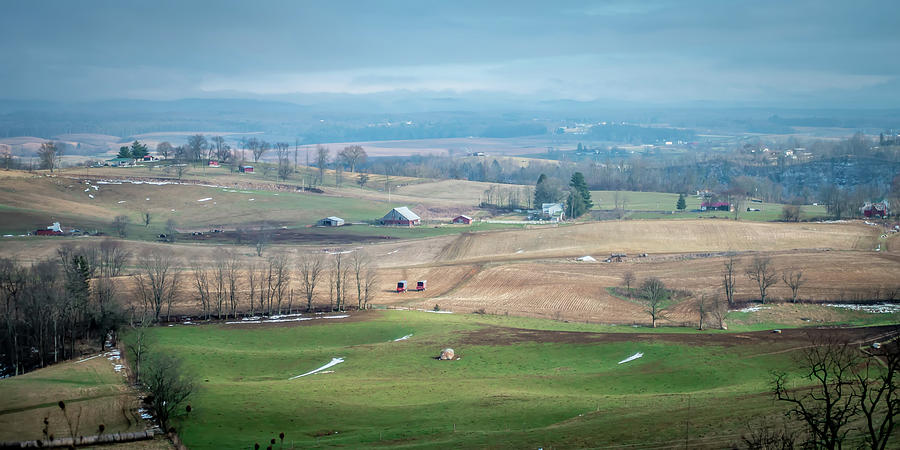 Scenic Nature Landscape Of Farm Fields In West Virginia Photograph by Alex Grichenko