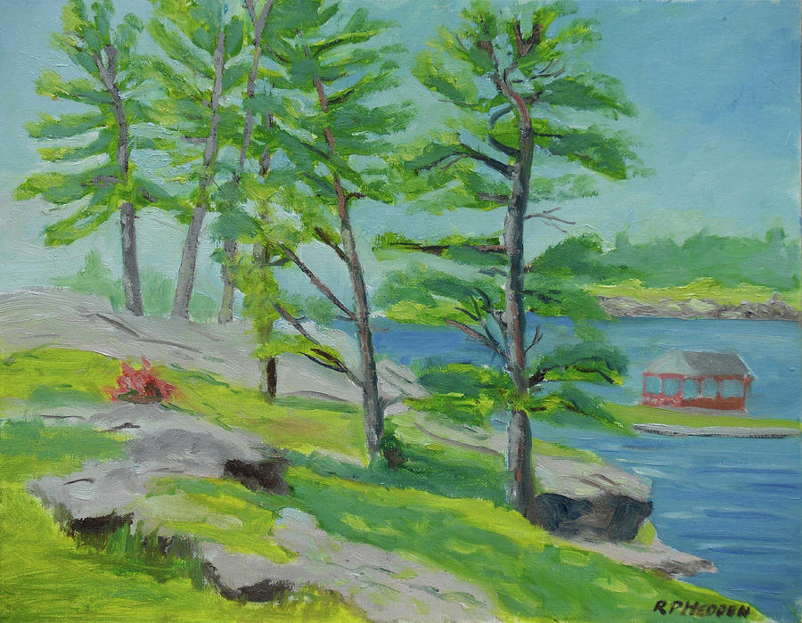 Tree Painting - Scenic Park, Alexandria Bay NY by Robert P Hedden