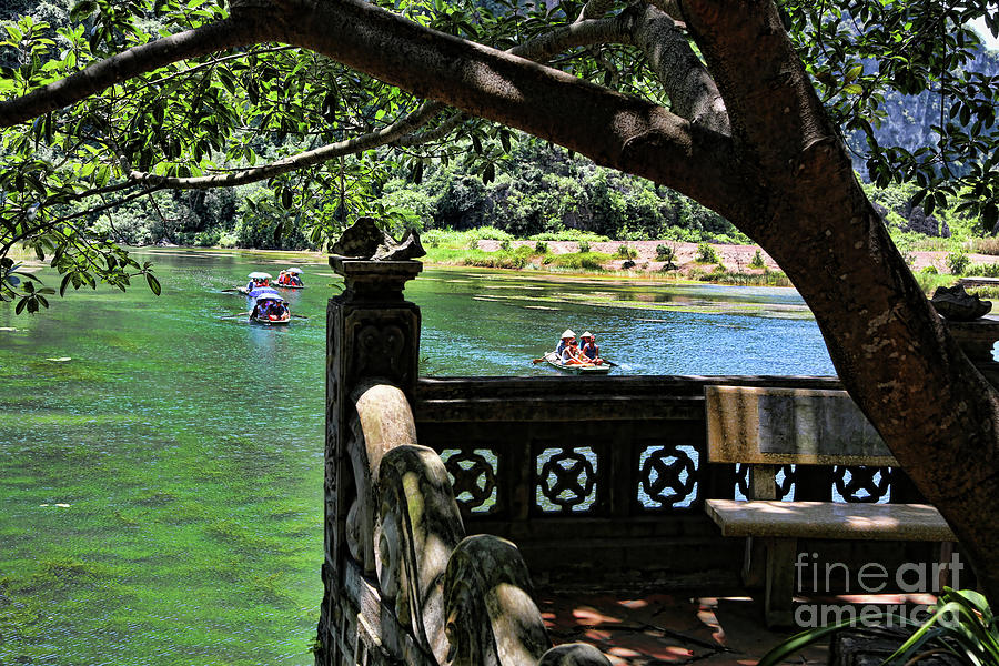 Landscape Photograph - Scenic Tam Coc Boat Tour by Chuck Kuhn
