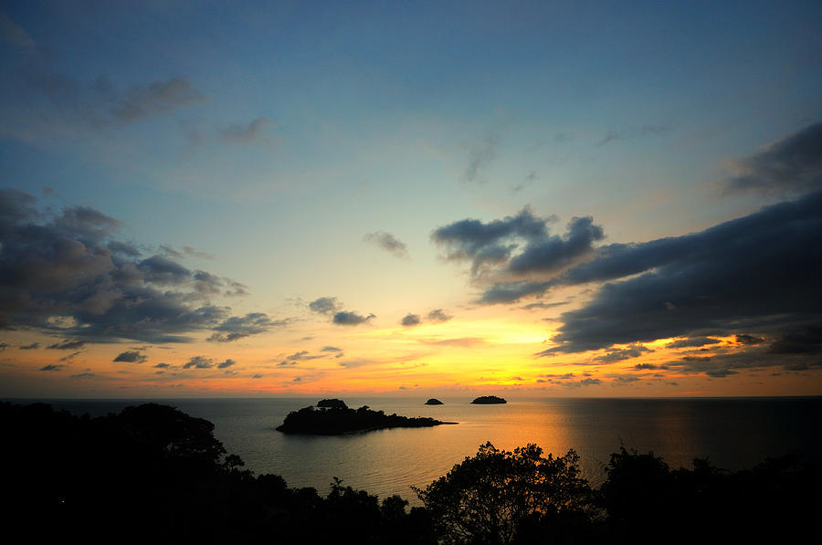 Nature Photograph - Scenic view during sunset at Koh Chang Thailand by Natapong Paopijit